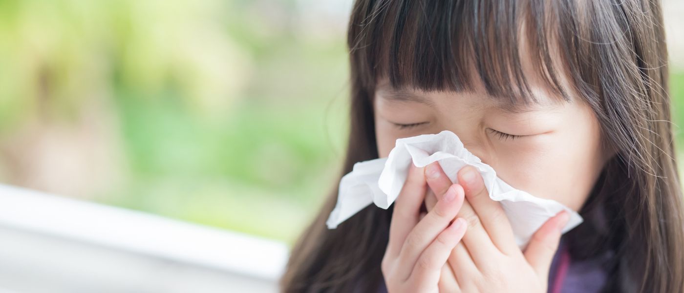 Child sneezing