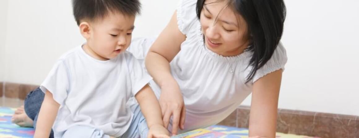 Woman and toddler