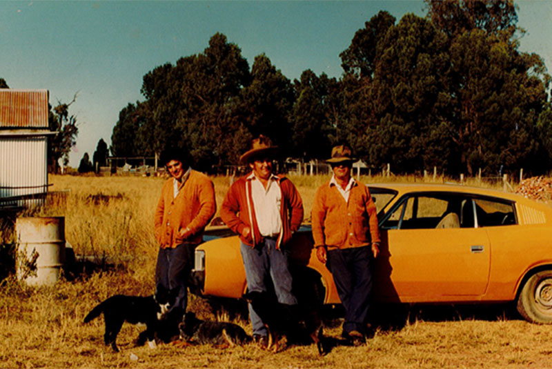 Joe Axiak, middle, with brother Andy, left.