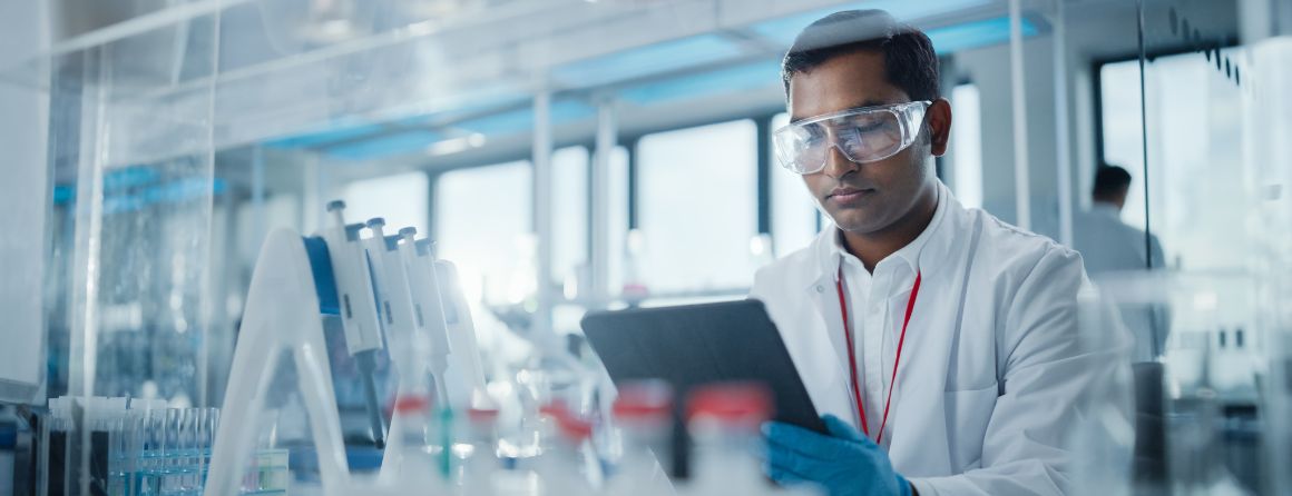 Researcher in lab