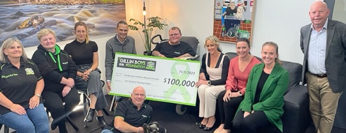 Dr Peter Houweling and Dr Chantal Coles at The Gillin Boys Cheque Presentation 