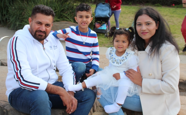 Strep A patient Gursirat and her family