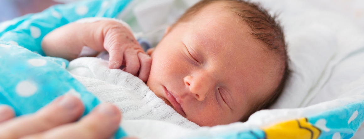 An infant sleeping