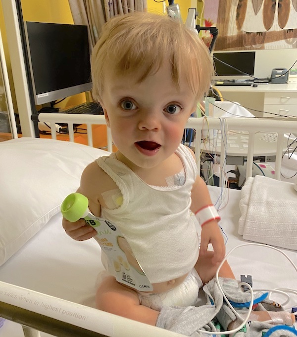 Achondroplasia patient Casper in hospital