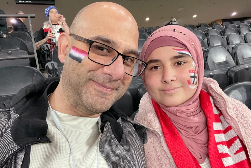 Raya with her father Nader who became her bone marrow donor