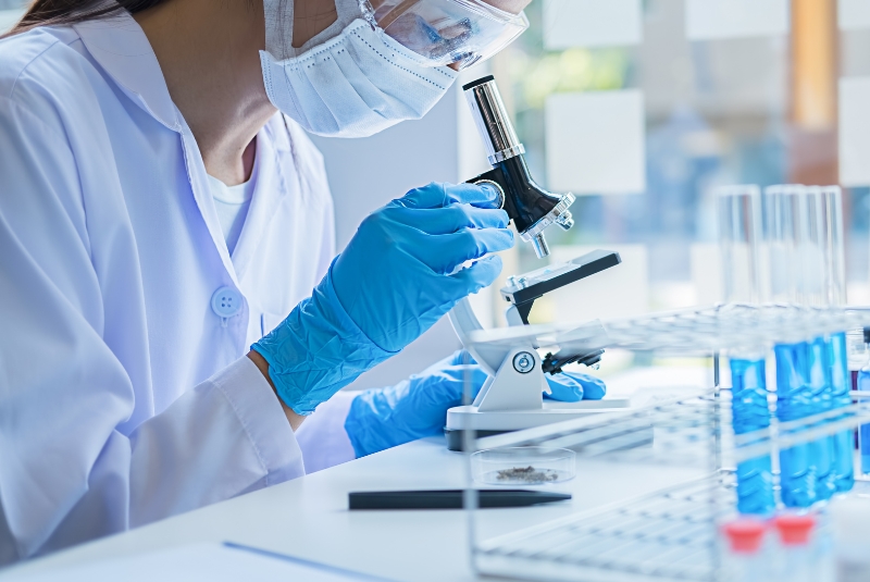 Scientist doing research