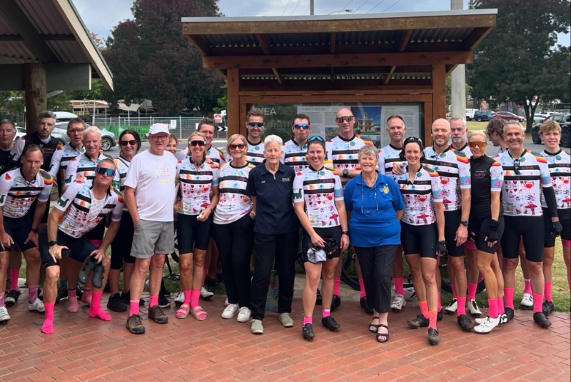 The 2024 Ride For Lily peloton