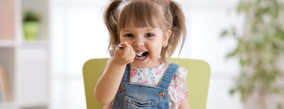 A child eating food