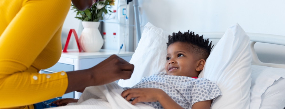 A child with the flu