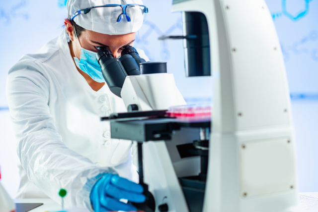 Researcher in the lab