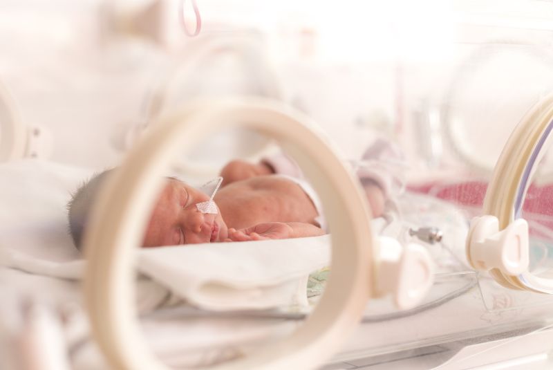 A baby with lung disease