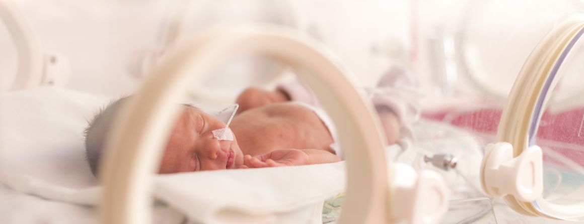 A baby with lung disease