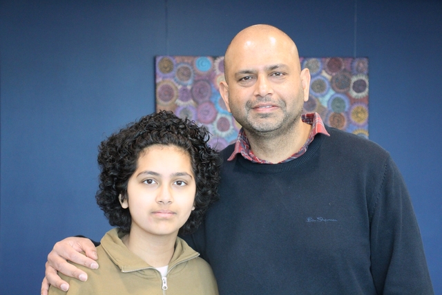 Riya with her dad Gaurav