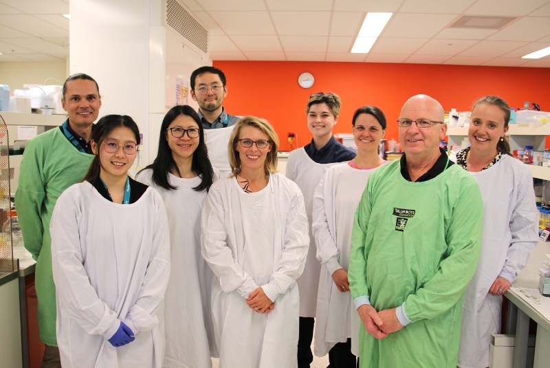 Researchers in a lab