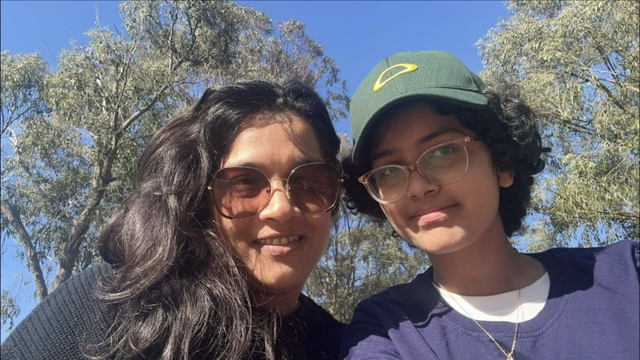 Riya with her mum Sonali