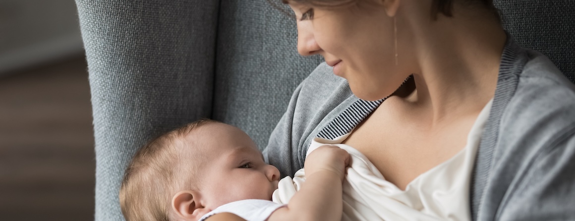 A mother breastfeeding