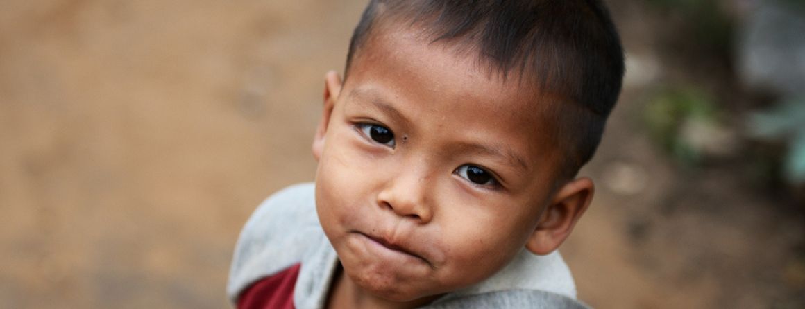 Thoughtful little boy in Laos 