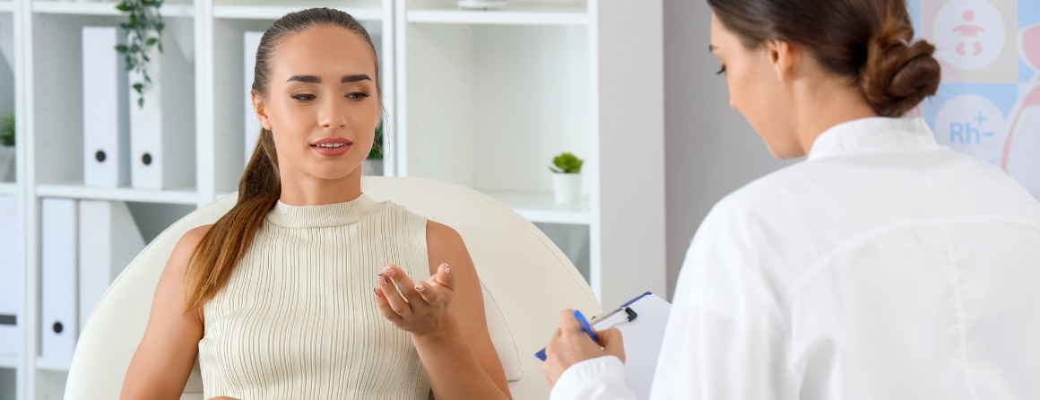 An adolescent is seen by a medical professional