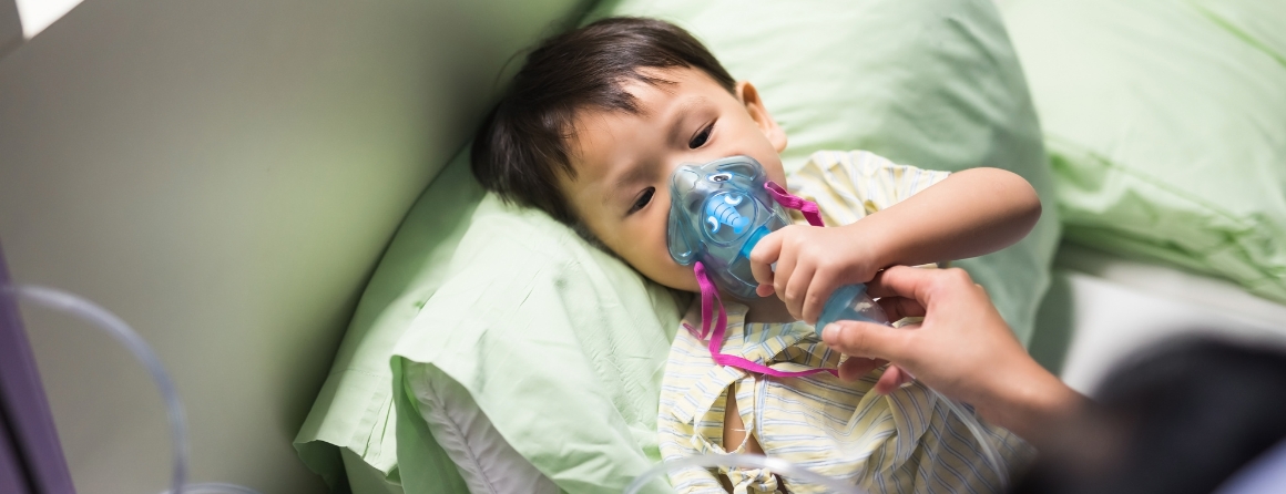 A child receives oxygen