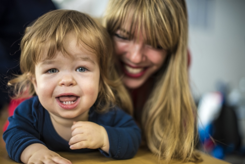 A child with achondroplasia and their mother