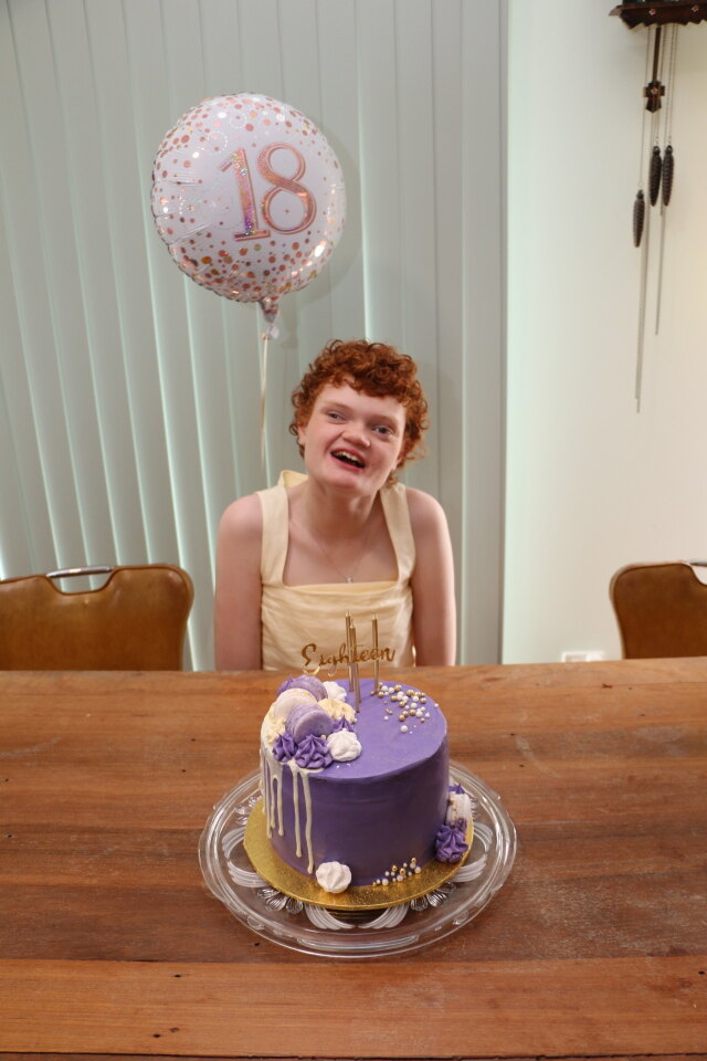 Emma on her 18th birthday