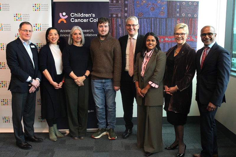 Professor David Eisenstat, Associate Professor Michelle Yong, Karen and Marco, Minister Danny Pearson, Dr Udani Reets, Professor Kathryn North and Professor Mark Dawson