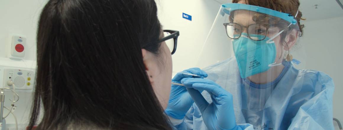Kim Davis examining patient Anna