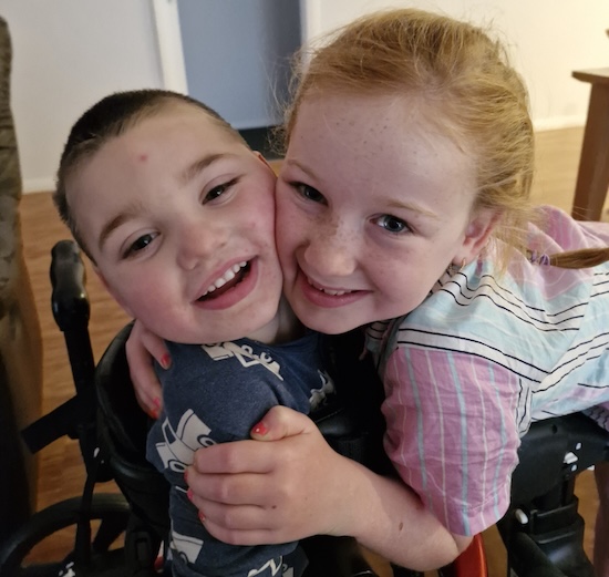 Rare disease patient Cooper with his sister Madison