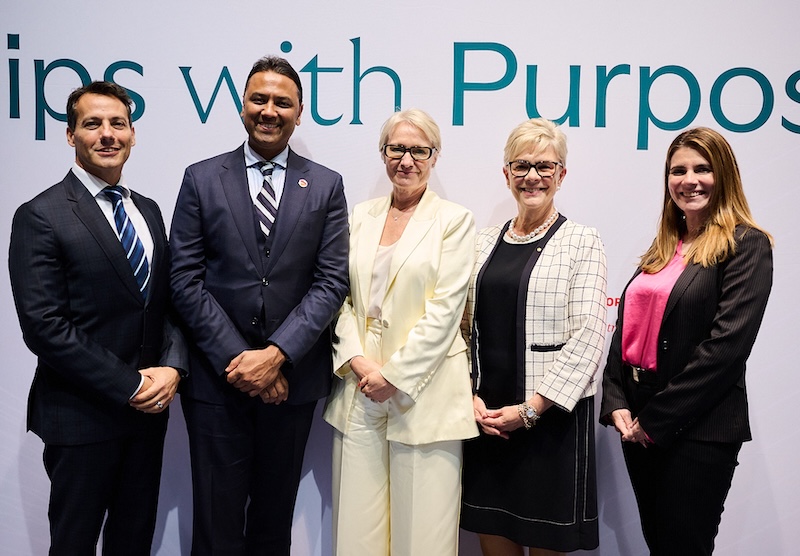 Image: Nordisk Oceania General Manager Michael Azrak, Heart of Australia Founder and Director Dr Rolf Gomes, Novo Nordisk Oceania Senior Medical Director Dr Ana Svensson, Professor Kathryn North AC and Novo Nordisk Oceania Patient Advocacy Lead Val Staikou.