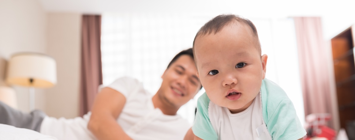 A child and man