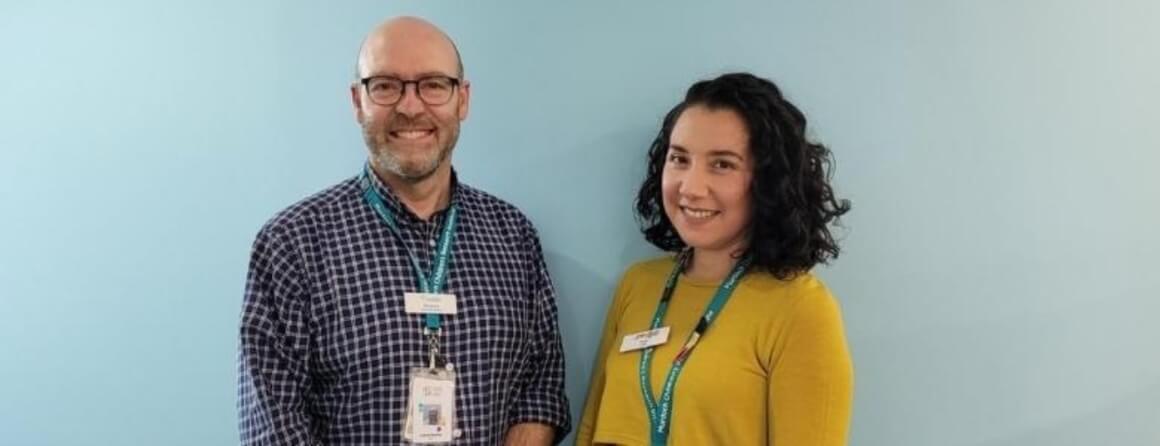 Clinical research nurses, Trish Moreno and Andrew Boucher