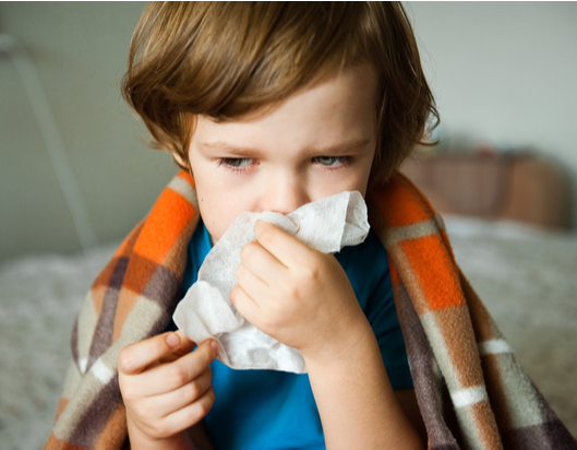 Child with flu symptoms