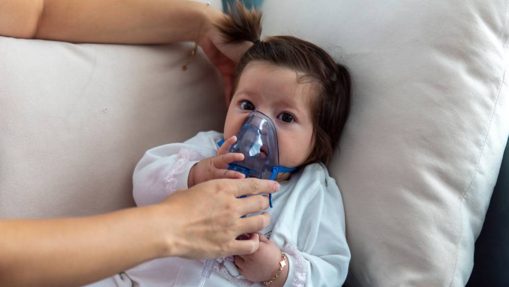 child on nebulizer