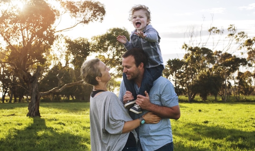cystic fibrosis patient Lewis with his parents
