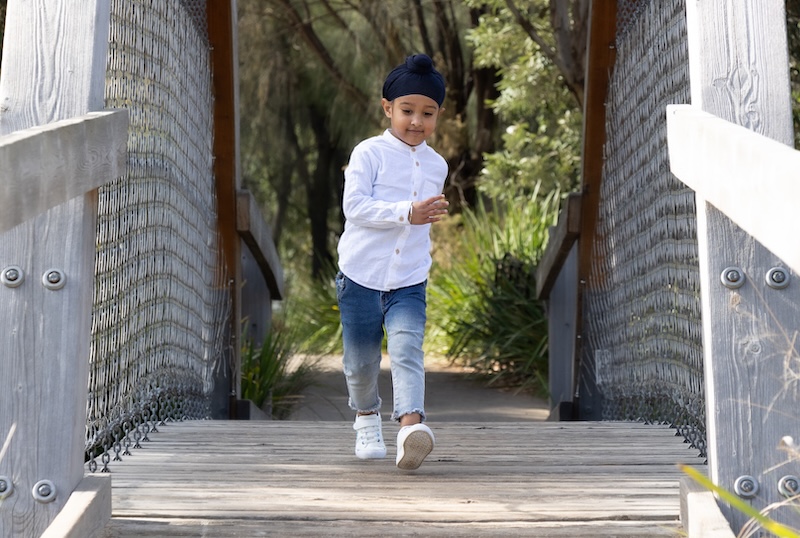 Royal crossing a bridge