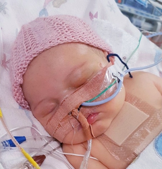 Heart patient Emily in hospital