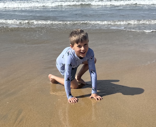 Oliver at the beach