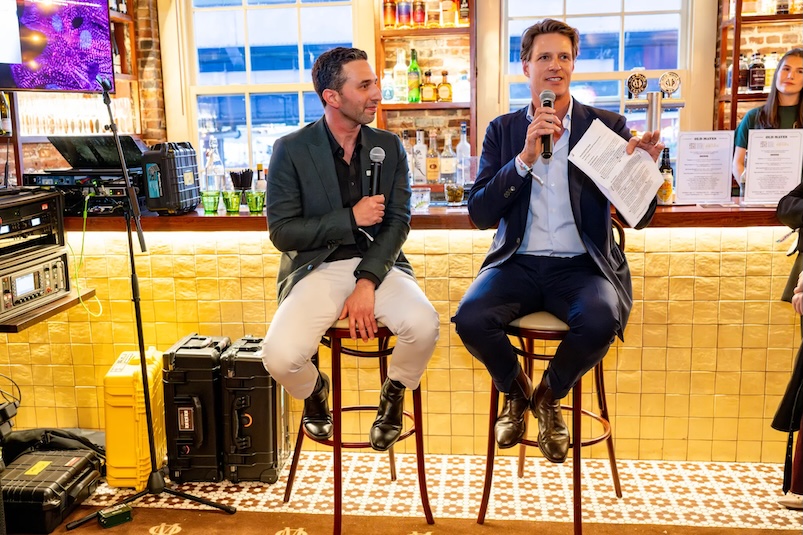 Professor Enzo Porello speaks with Global Advisory Board member Nicholas Stone at Old Mates.