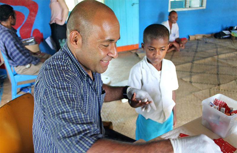 child getting immunisation