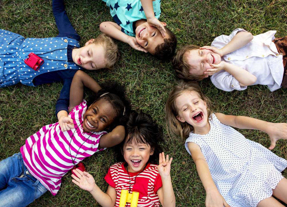 children in park playing
