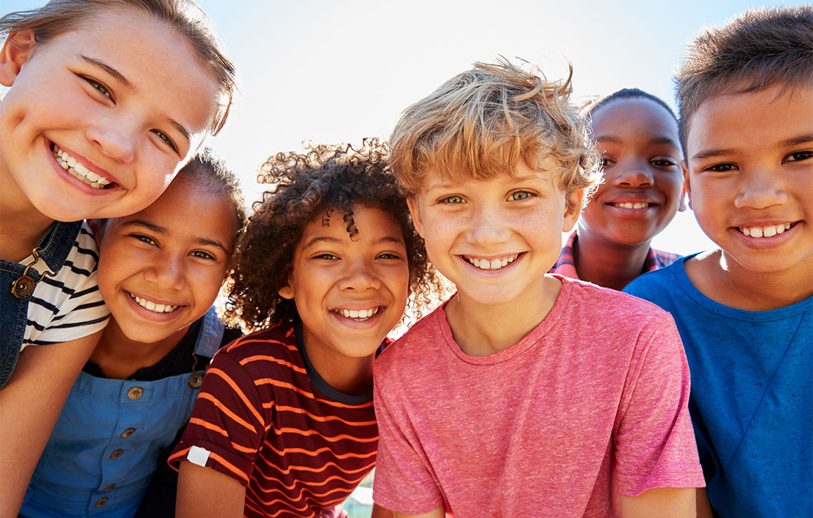 Group of smiling children