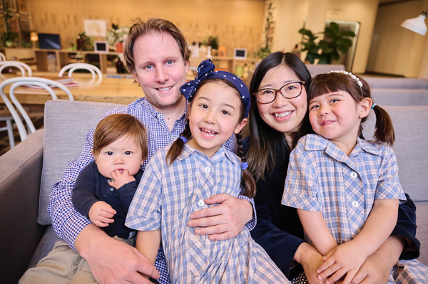 family looking happy