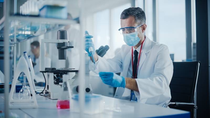 researcher in lab