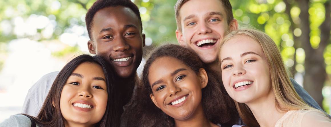 adolescents smiling