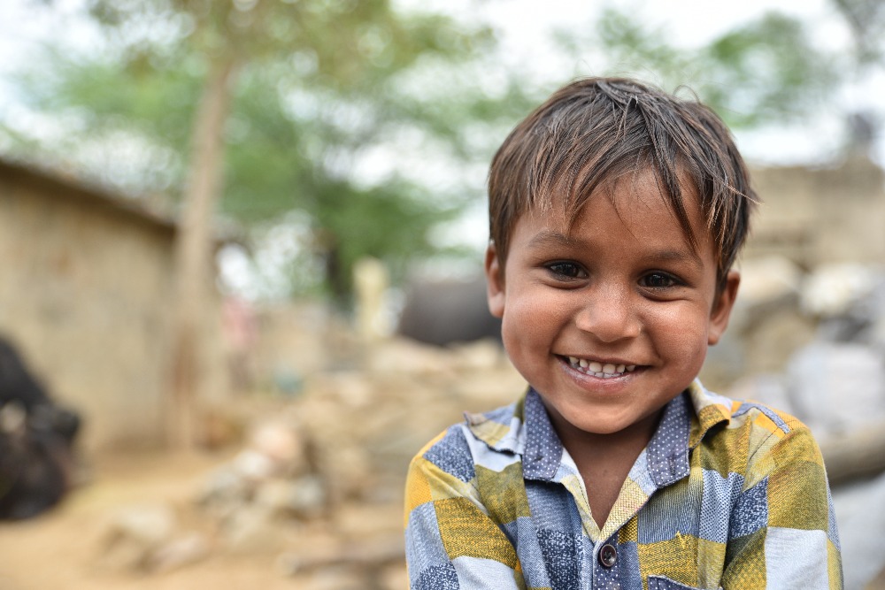 Child smiling for camera