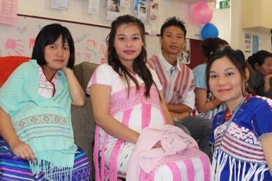 Waan Tardif with Karen refugees