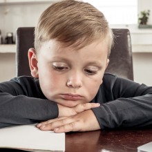 child looking sad