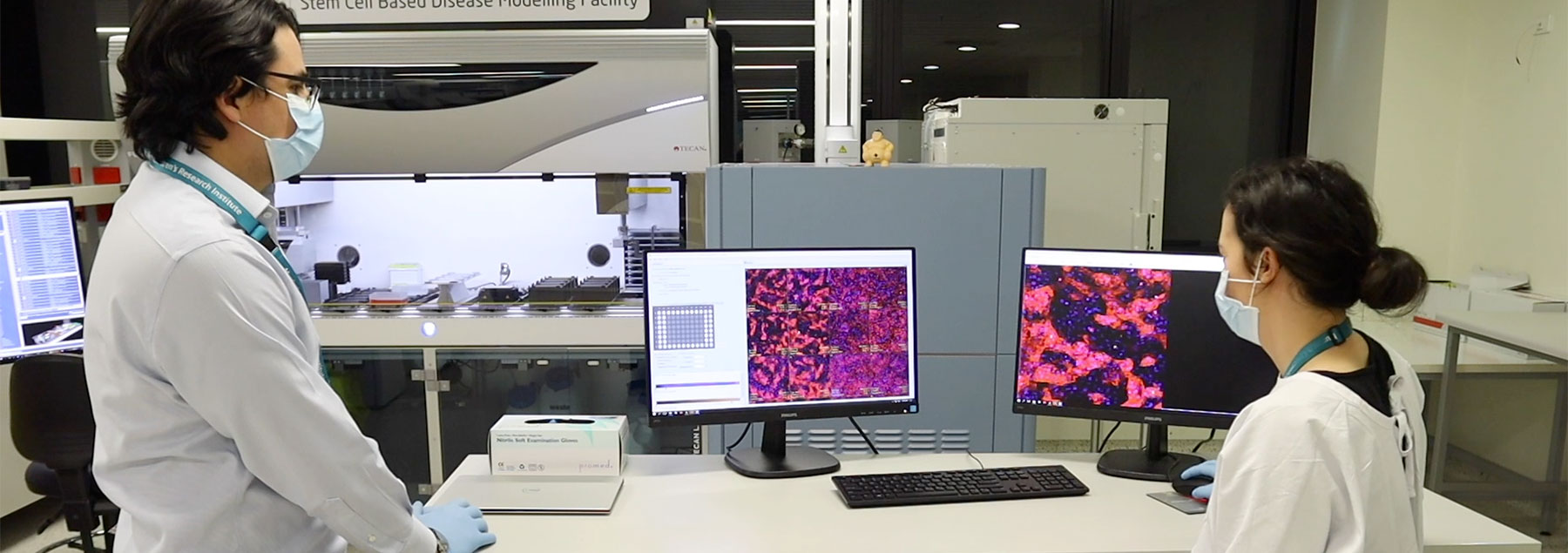 Researchers at the disease modelling facility
