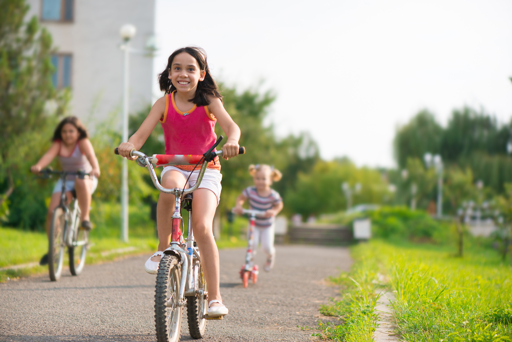 Girl riding bike
