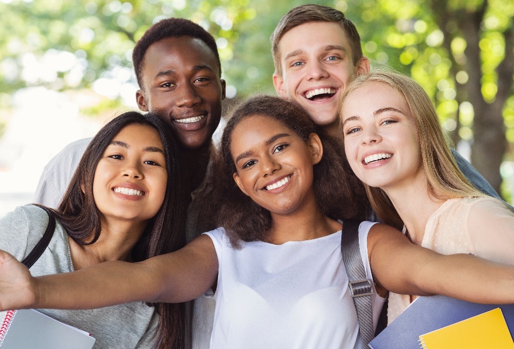 Teens smiling 